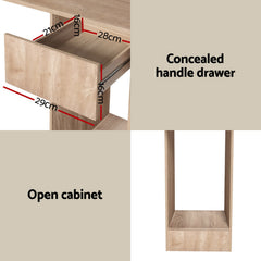 Artiss Computer Desk Bookshelf Drawer Cabinet Oak 120CM