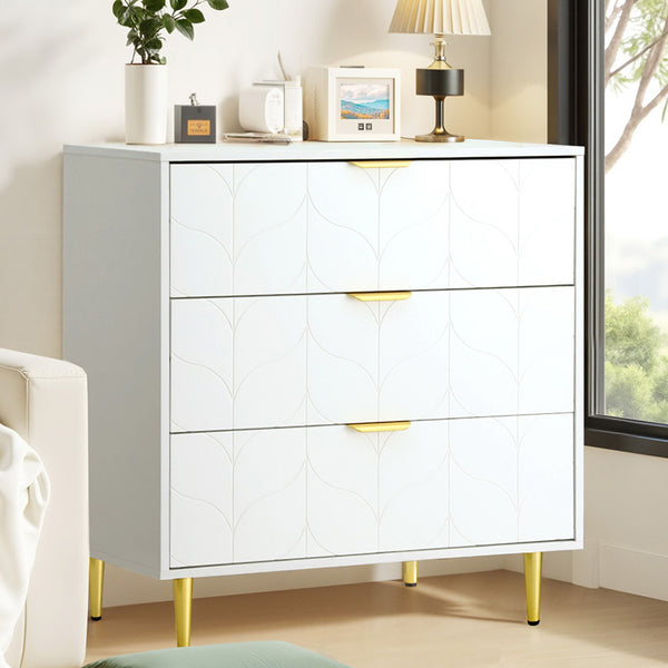 Artiss 3 Chest of Drawers Lowboy Cabinet White