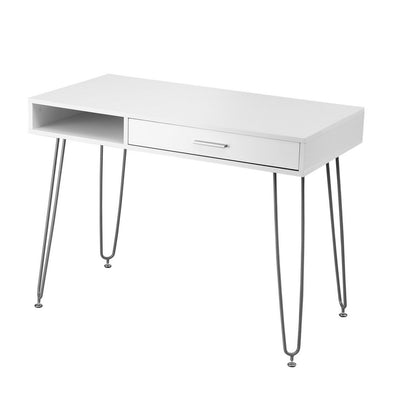 Artiss Computer Desk Drawer Cabinet Home Office Desks Workstation 100cm White