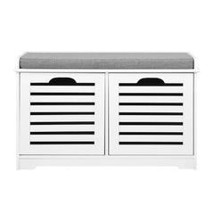 Artiss Shoe Rack Cabinet Bench White Caye