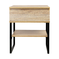 Artiss Bedside Table 1 Drawers with Shelf - CASEY