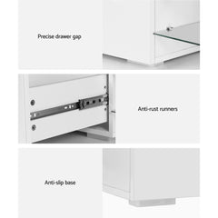 Artiss TV Cabinet Entertainment Unit 180cm Wood White James