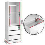 Artiss Wardrobe Clothes Closet Storage Organizer White