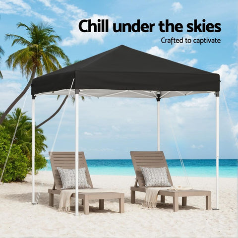 Instahut Gazebo 2x2m Outdoor Patio Garden Marquee Shade Black