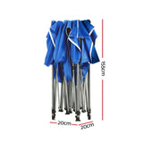 Instahut Gazebo Pop Up Marquee 3x3 Folding Tent Outdoor Camping 500D Oxford Blue