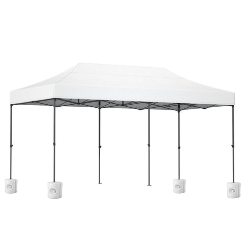 Instahut Gazebo Pop Up Marquee 3x6 Folding 500D Wedding Tent Base Pod White