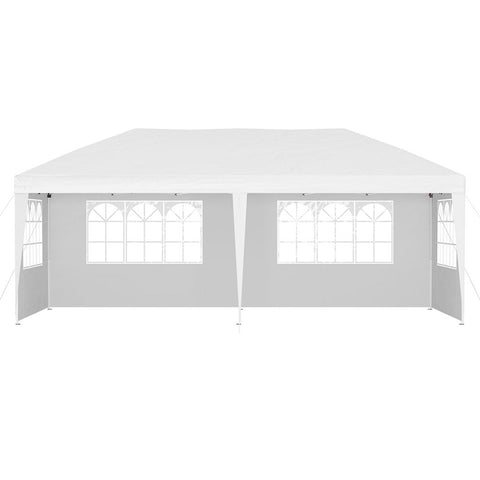 Instahut Gazebo Pop Up Marquee 3x6m Wedding Party Outdoor Camping Tent Canopy Side Wall White