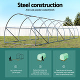 Green Fingers Greenhouse 9x3x2M Walk in Green House Tunnel Plant Garden Shed Dome