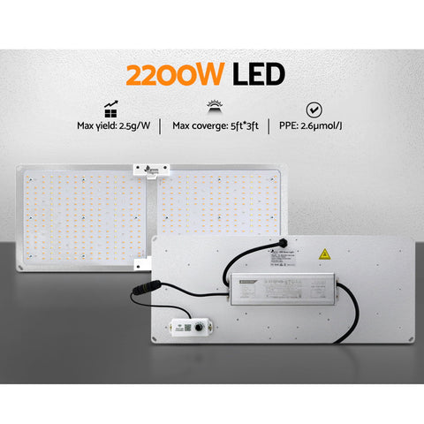 Greenfingers Max 220W Grow Light LED Full Spectrum Indoor Plant All Stage Growth
