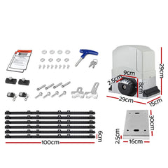 Automatic Sliding Gate Opener Kit 6M 1200KG