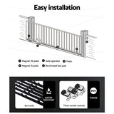 LockMaster Automatic Sliding Gate Opener Kit 10W Solar 6M 600KG