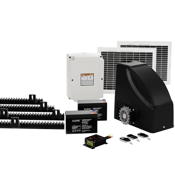 LockMaster Automatic Sliding Gate Opener Kit 20W Solar 4M 600KG
