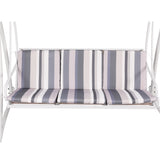Gardeon Outdoor Swing Chair Garden Bench Furniture Canopy 3 Seater White Grey