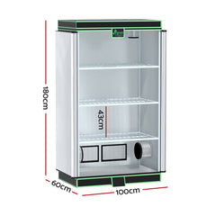 Green Fingers Grow Tent 100x60x180cm 4 Tiers Kits Hydroponics Indoor Grow System