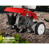 Giantz 63CC Tiller Garden Cultivator Rototiller 4 Blades Soil Plower Rotary Hoe