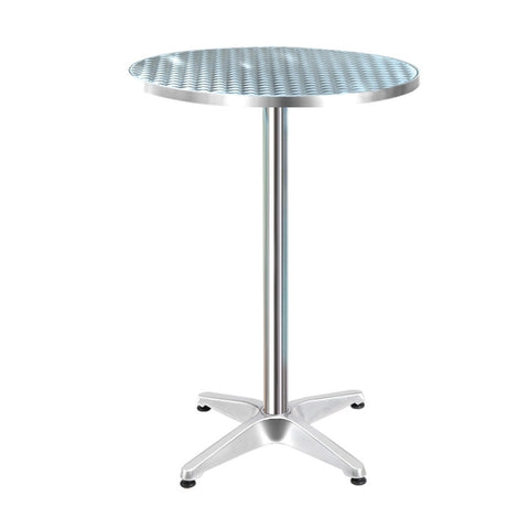 Gardeon Outdoor Bar Table Indoor Furniture Adjustable Aluminium Round 70/110cm NT Deals