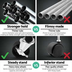 Artiss Clothes Rack Airer Rail Coat Stand Adjustable Hanger