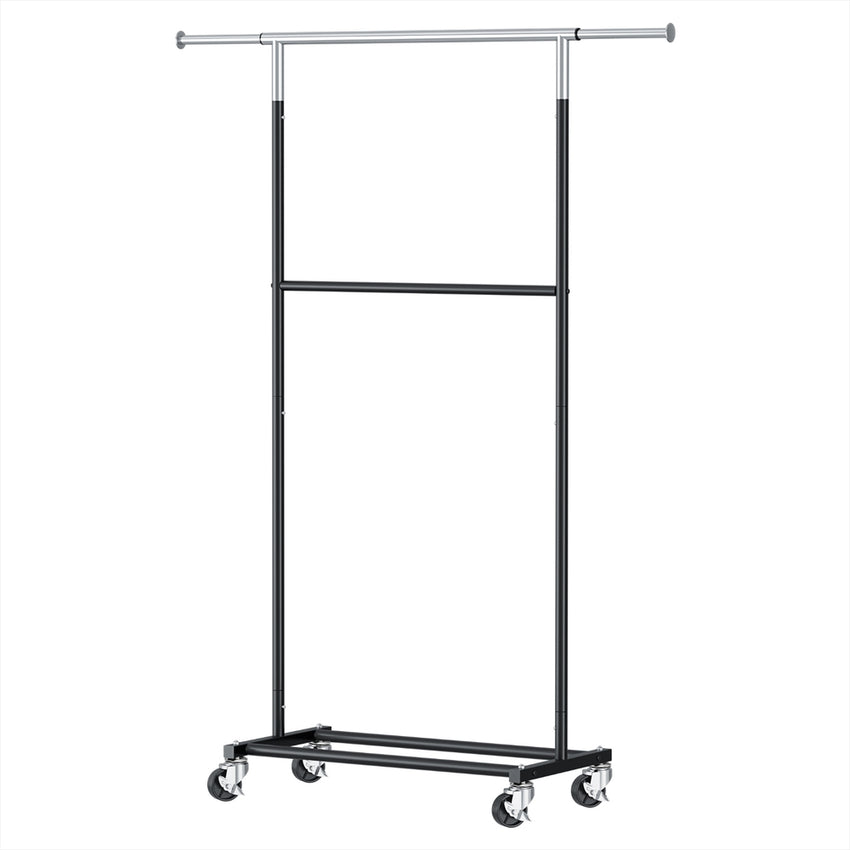 Artiss Clothes Rack Double Rod Airer Rail Coat Stand Adjustable Hanger