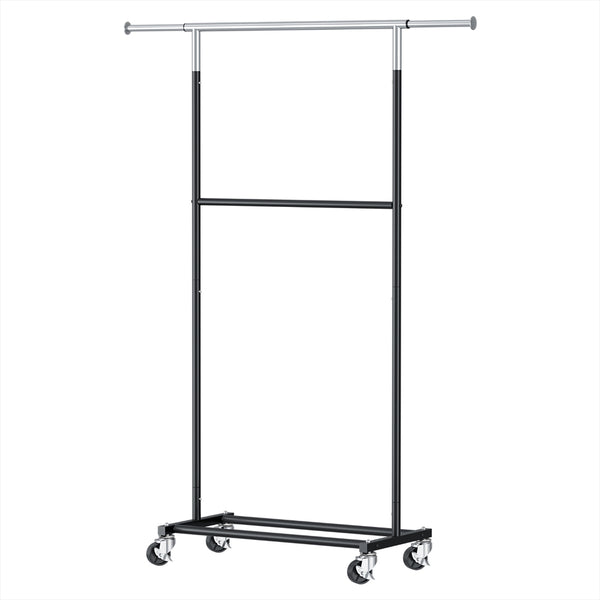 Artiss Clothes Rack Double Rod Airer Rail Coat Stand Adjustable Hanger