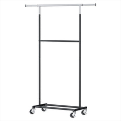 Artiss Clothes Rack Double Rod Airer Rail Coat Stand Adjustable Hanger