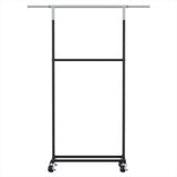 Artiss Clothes Rack Double Rod Airer Rail Coat Stand Adjustable Hanger