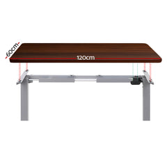 Artiss Standing Desk Motorised 120CM Walnut