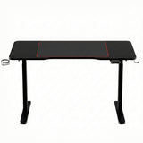 Artiss Electric Gaming Desk RGB Sit Stand Height Adjustable Table Black