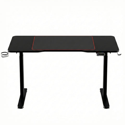 Artiss Electric Gaming Desk RGB Sit Stand Height Adjustable Table Black