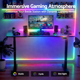Artiss Electric Gaming Desk RGB Sit Stand Height Adjustable Table Black