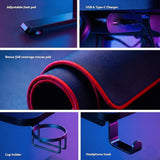 Artiss Electric Gaming Desk RGB Sit Stand Height Adjustable Table Black