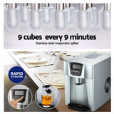 Devanti 12kg Ice Maker Machine with Water Dispenser