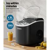 Devanti 12kg Ice Maker Machine w/Self Cleaning Black