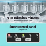 Devanti 12kg Ice Maker Machine w/Self Cleaning Green
