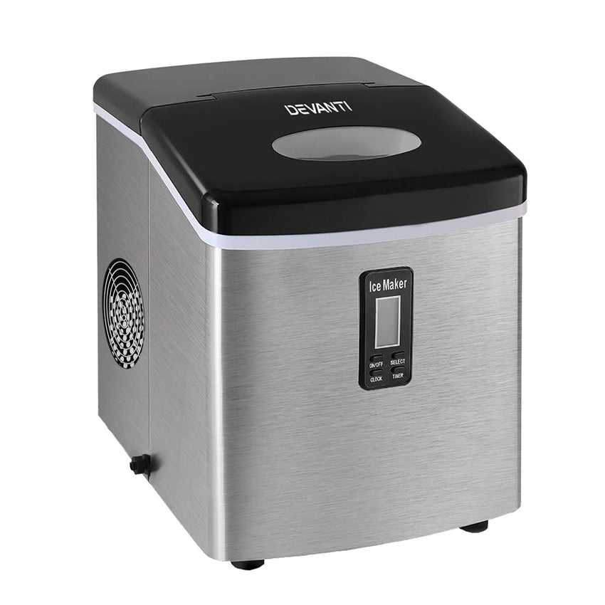 Devanti 15kg Ice Maker Machine Silver