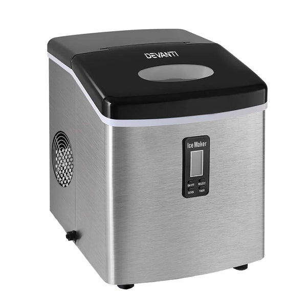 Devanti 15kg Ice Maker Machine Silver