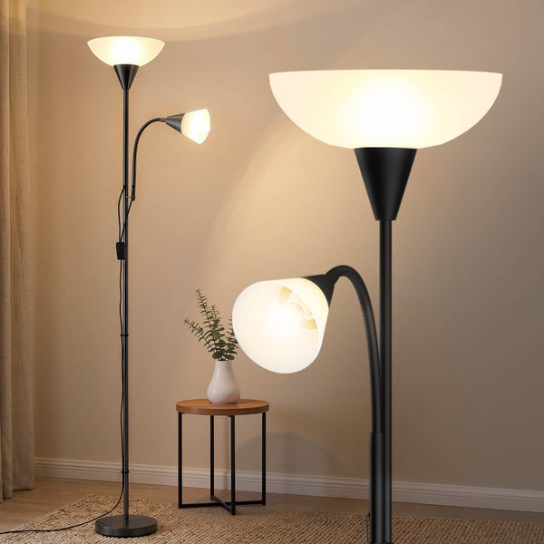Artiss Floor Lamp Mother and Child Modern Home Living Room Office Reading Black