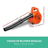 Giantz 25.4cc Petrol Leaf Blower Vacuum 2-in-1 Garden Vac Mulcher Blower Orange