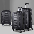 Wanderlite 3Set 20-24-28 Inch Luggage with TSA Lock Spinner Carry On Hard Shell Travel Suitcase Luggage Case Black