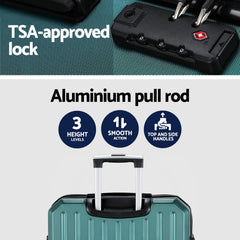 Wanderlite 28-inch Luggage Set with TSA Lock�ABS Hard Shell Travel Suitcase Organiser Luggage Case Atrovirens