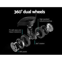 Wanderlite 28-inch Luggage Set with TSA Lock�ABS Hard Shell Travel Suitcase Organiser Luggage Case Black