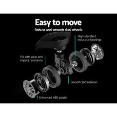 Wanderlite 3 Set Luggage 20-24-28 Inch Suitcase with TSA Lock Carry On Hard Shell Travel Luggage Organiser Case Black