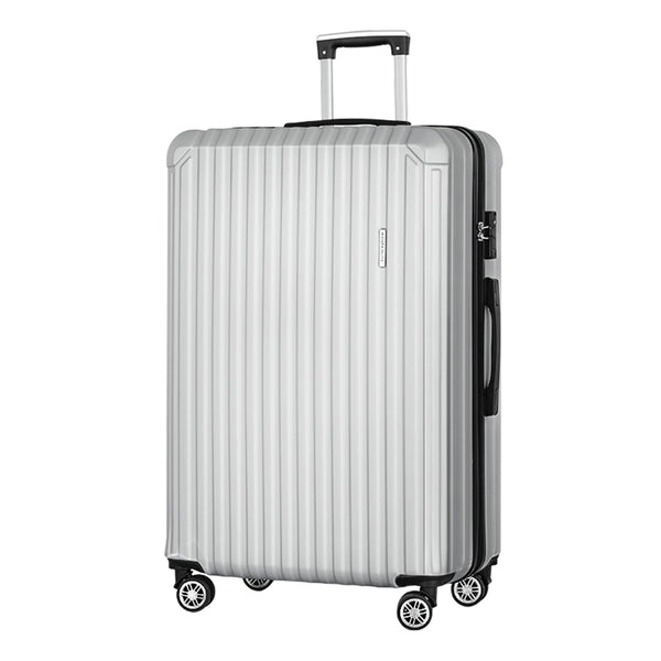 Wanderlite 28-inch Luggage Set with TSA Lock�ABS Hard Shell Travel Suitcase Organiser Luggage Case Light Grey