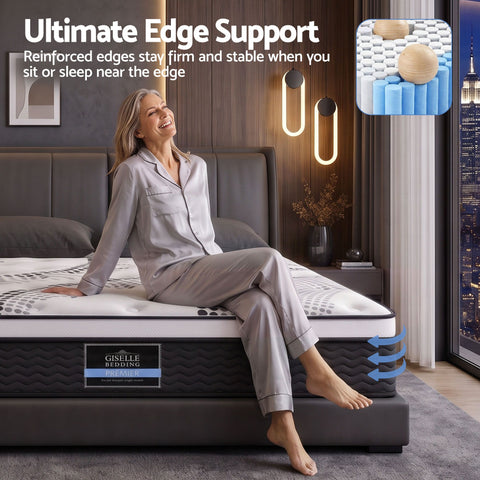 Giselle Bedding 32cm Mattress Euro Top King
