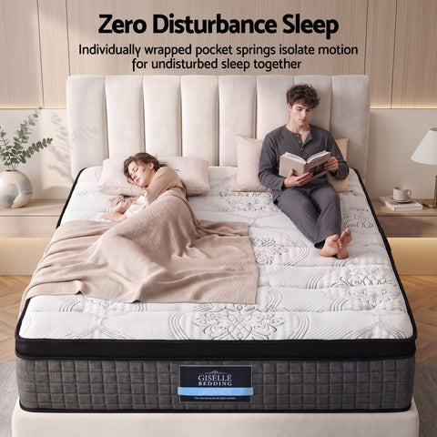 Giselle Bedding 34cm Mattress 9 Zone Latex Foam Queen