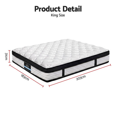 Giselle Bedding 31cm Mattress Euro Top King