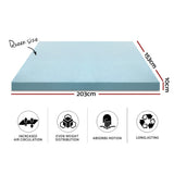 Giselle Bedding Memory Foam Mattress Topper Cool Gel 10cm Queen