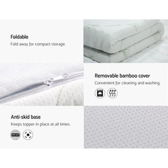 Giselle Bedding Memory Foam Mattress Topper Cool Gel 10cm Queen