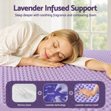 Giselle 5cm Memory Foam Mattress Topper Lavender Infused Egg Crate King Single