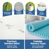 Giselle 8cm Memory Foam Mattress Topper Gel Egg Crate Foam Bamboo King