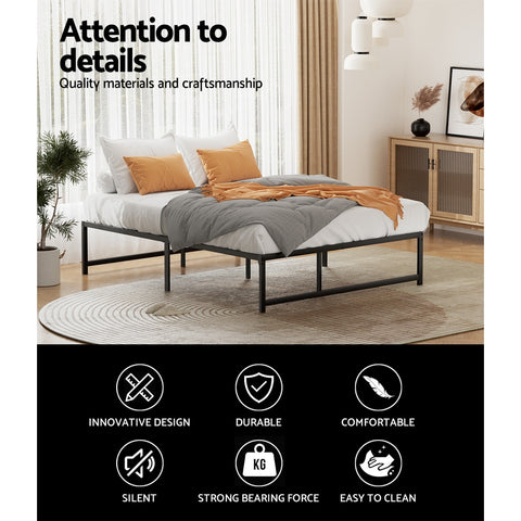 Artiss Bed Frame Queen Size Metal Bed Frame TINO